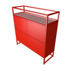 Highboard fünfzehn Bar red