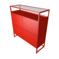 Highboard fünfzehn red