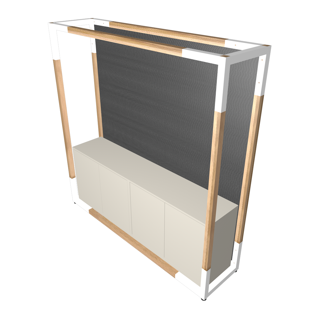 Raumteiler mit Sideboard